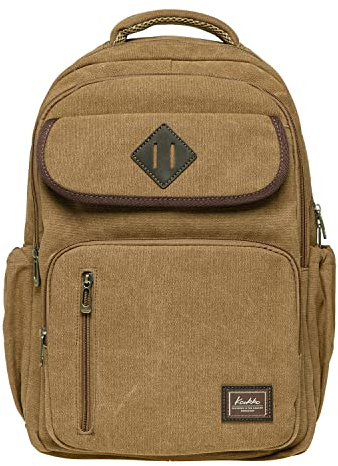 KAUKKO Schöner und durchdachter Rucksack mit Laptopfach für 15 Zoll Schule Uni 22L, Khaki Jnl-kf17-01, one size, Tagesrucksack