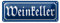 FEMER Blechschild Weinkeller 27x10cm Wein Sekt Lagerraum Dekoration