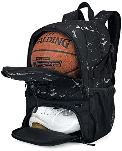 GRANDUP Basketball-Rucksack mit Ball- und Schuhfach, passend für Volleyball, Fußball, Schwimmen, Fitnessstudio, Reisen und Schule, große Kapazität Sport-Trainingsausrüstung Taschen