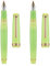 2 PCS Jinhao 82 Resin Fountain Pen Iridium Extra Fine & Fine Nib with Converter, Transparent Green with Golden Clip Writing Pen Set