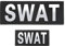 2 Stück Klett Aufnäher Set SWAT Reflektierend Klett Aufnäher Reflektorband Klettsticke Embroidered Nylon Hook and Loop Patch Eine große und eine kleine