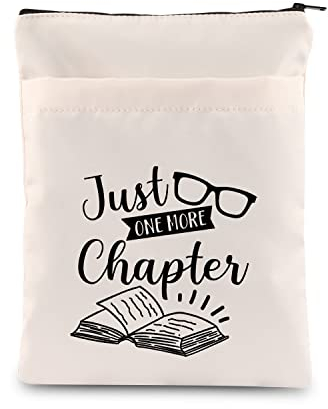 PLITI Bookworm Book Sleeve Librarian Appreciation Gift - Just One More Chapter Book Protector for Women (More Chapter BSU)