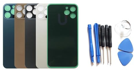 Replacement Back Glass for iPhone 12 Pro Case Big Camera Hole Housing (Blue)