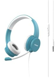 Celly, Cuffie a Filo Linea Pantone, Cuffie Over-ear con Microfono Regolabile e Connettore Jack 3.5mm, Lunghezza cavo 1,2m, Archetto Regolabile, Cuffie con Design Elegante, Emerald Lake