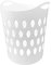 Optimal Products Plastic Laundry 50L Basket Home Clothes Washing Large Flexible Basket Tall UK (White)