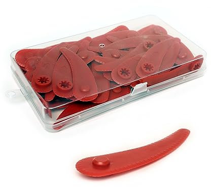 TUXUNQING 40PCS Lames en Plastique de Rechange, Lame Plastique Coupe Bordure, Lame Coupe Bordure, Lame en Plastique Générale, Lames en Plastique Pour Tondeuse Sans fil Pour Jardins et Pelouses
