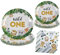 hpnparty Wild One Geburtstag Deko Partygeschirr Set für 25 Gäste,75pcs geburtstag deko party kindergeburtstag Junge Mädchen 1 Jahr Safari Dschungel Party 1 Geburtstag Papier Teller Servietten
