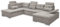 MEDAN Wohnlandschaft in U-Form, Stoffbezug Taupe - Ausziehbares Sofa mit Schlaffunktion und Bettkasten - 324 x 107 x 170 (218) cm (B/H/T)