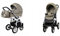 BabyLux® Bambimo Kinderwagen Set 2 in 1 - Alu Way - incl. Babywanne, Buggy Sportsitz - Kinderwagenset - Kombikinderwagen mit Wickeltasche, Regenschutz, Moskitonetz, Cupholder usw.