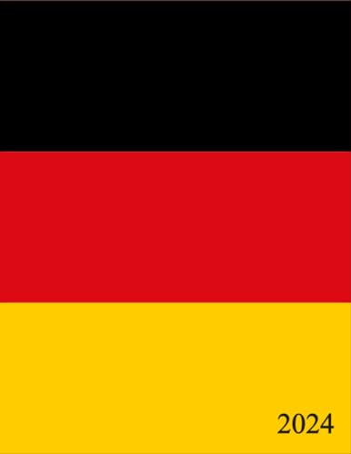 2024: Wochenkalender von Januar 2024 bis Dezember 2024 mit Zeiteinteilung, 1 Woche auf 2 Seiten, Großformat A4 auf Deutsch