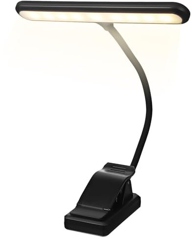 Rechargeable Music Stand Light Clip on, 27 Leds, 6 Levels Dimmable, Usb Fast Charging, Lightweight Piano Lamp, Book Reading Light for Home Use