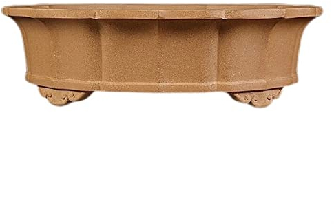 UsmAsk Blumentopf, extra großer Bonsai-Pflanztopf, robust und langlebig, lila Sand-Pflanztopf, hohe Füße, Retro-Pflanzgefäß für Kiefern- und Zypressen-Zimmerpflanzen, Sukkulenten, Blumen