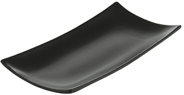 AMBITION Servierteller schwarz rechteckig 18 x 9 cm Salsa Porzellan Teller zum Servieren Spülmaschine & Mikrowelle stapelbar 1 Stück