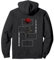 Life Is Constantly Sin Backprint Rose Japanese Signs Pullover Hoodie