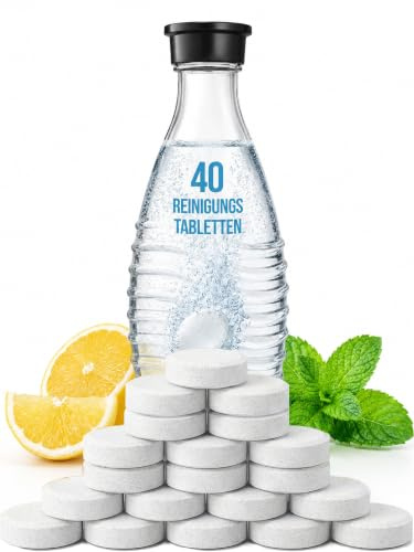 Reinigungstabletten für Trinkflasche & SodaStream – 40 Tabs Sodastream Flaschenreiniger & Bottle Cleaner – Effektive Flaschenreiniger Tabs als Trinkflaschen Reiniger & Sodastream Reinigungstabs