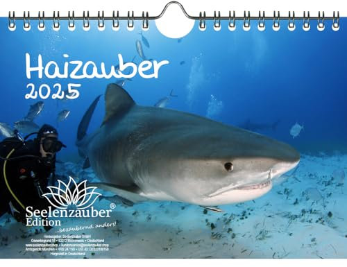 Haizauber DIN A5 Wandkalender für 2025 Hai - Seelenzauber