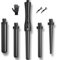 Lockenstab 5 in 1 Keramikbeschichtung 5 Zubehörteile Welleneisen Einstellbare Temperatur 9mm-32mm Lockenstab Multifunktions mit Handschuhen 2 Clips