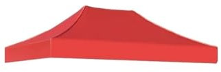 VINCINEY Toile pour Tonnelle Auvent de Remplacement étanche for pavillon de pavillon extérieur(Red)