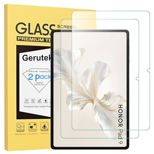 Gerutek [Lot de 2 Verre Trempé pour Honor Pad 9 2024 (12,1 Pouces), 9H Dureté, Haute Définition, Anti Rayures, Sans Bulles, 2.5D Film Protection Écran pour Nouvel Honor Pad 9 2024 12,1