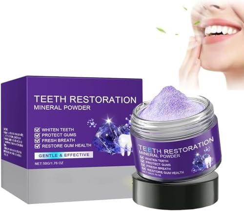 Zahnrestaurations Mineralpuder, Zahnrestaurations,zahnrestauration pulver– Natürliche Zahnstärkung und Zahnfleischpflege (50g/1.76OZ)
