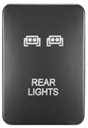 AXTGBHL Passend for Toyota Landcruiser Yaris RAV4, blau beleuchteter An-/Aus-Schalter, Druckknopf mit Kabel 33 x 22 mm, Zombie-Nebelschlussleuchte(Rear Light)