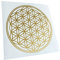 Kiwistar - Autoaufkleber - Gold - 10x10cm Blume des Lebens Baum Aufkleber für Auto, Laptop, Fahrrad, LKW, Motorrad mehrfarbig JDM Decal Racing