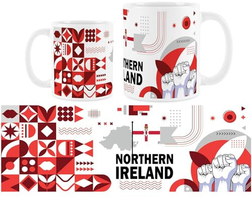 Northern Ireland Mug - Great Britain Flag Travel N Ireland Holiday Tea/Coffee Gift White Ceramic Cup