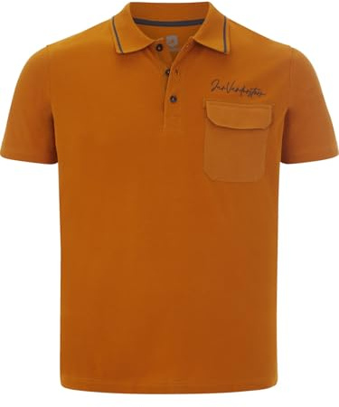 Jan Vanderstorm Herren Poloshirt Stiltor Orange, 7XL (XXXXXXXL) - 80/82