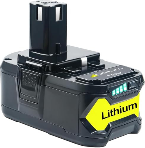 Yangers Batterie Li-ion de rechange 5,0 Ah pour outils électriques Ryobi 18 V, compatible avec les batteries 18 V One+ P102 P103 P104 P105 P107 P108 P109 (capacité réelle)
