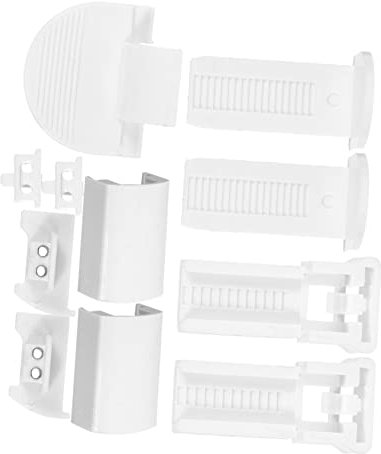 Veemoon Pleated Blind Parts Replacement Kit with Strong Pom Material and White Finish, Sturdy Curtain Repair Accessories for Office Windows and Bedroom Roller Blind Fittings