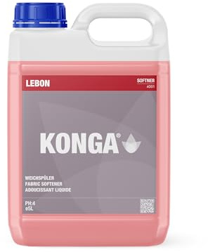 Konga Weichspüler Vanille & Jasmin, flüssiger Weichspüler, Konzentrat, 5 Liter – für weiche Wäsche, reduzierte statische Aufladung & angenehme Frische