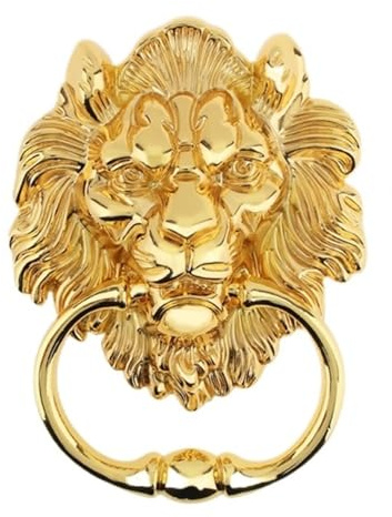 1 Stück Türklopfer aus Zinklegierung, 15 cm (6 Zoll), Türgriff, Heimdekoration(Gold)