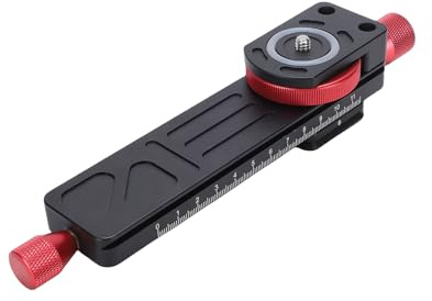 Garsent Macro Focusing Rail Slider, Aluminum Alloy Focusing Rail with Quick Release Plate, 1/4 Inch Screw, Universal Camera Slider for Camera Camcorder Film Photography