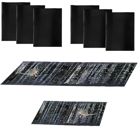 GWEOR 1,2 m Pegamento para ratones 3 piezas Trampa para ratones, atrapador de ratones, 0,6 m Placas adhesivas 3 piezas, producto anti-ratas para cocina, dormitorio, balcón, garaje, se puede cortar
