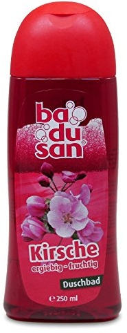 10er Pack badusan Duschbad Kirsche 10 x 250 ml langanhaltende Frische Duschgel Körperpflege Duschen Pflegedusche Showergel