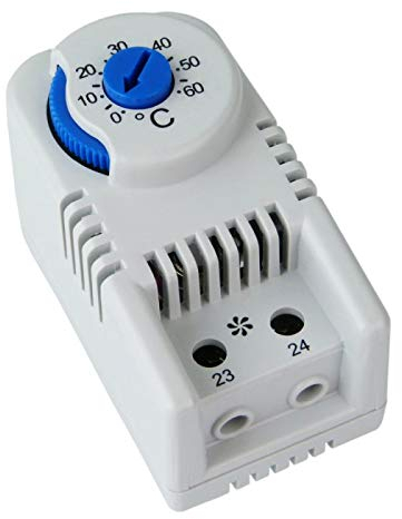 Thermostat f. Hutschiene NO Schließer Blau 0-60°C Schaltschrank Temperatur Regulierung