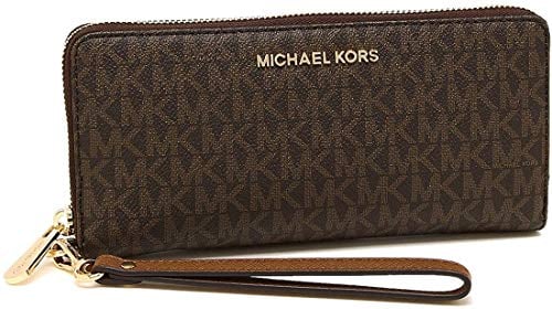 Michael Kors Jet Set Travel Monogram Zip Around Travel Wallet Wristlet