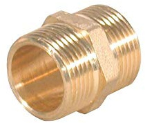 NIPPLO NIPLES DOPPIO M.M OTTONE GIALLO 3/4 GIUNTO TUBO ACQUA GIUNZIONE