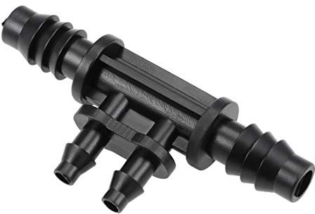 Sourcingmap, connettore per tubo a goccia da 4 mm e 8 mm, diametro interno, 4 vie, per sistema di irrigazione agricola, in plastica, 5 pezzi