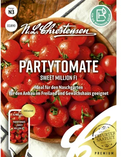 Partytomate Sweet million F1, ideal für den Naschgarten, Samen