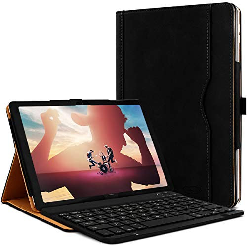 Karylax Schutzhülle mit Standfunktion horizontal Farbe Schwarz mit Französischer Tastatur Azerty Connection Bluetooth für Tablet Huawei Mediapad M5 Lite 10,1 Zoll