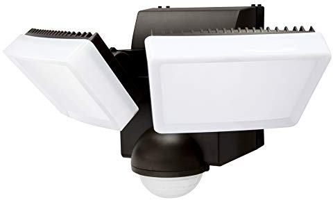 Black IQ Twinspot PIR Battery Operated Security Light - Outdoor Security Wall Light - Exterior Battery Operated PIR Motion Sensor - 800 Lumen LED Twinspot (Single), LB1880-BK