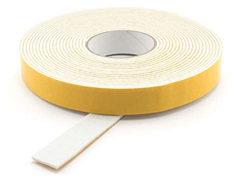 GLEITGUT Filzband selbstklebend Weiss Filzklebeband Meterware 5 Meter Filzstärke:3 mm (Breite 40 mm)