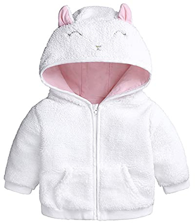 Verve Jelly Neonati maschi Bambina Orso Outwear Cappotto in pelliccia sintetica Cappotto invernale Cappotto caldo Giacca Abbigliamento Bianco 6-9 mesi
