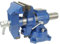 Morsa parallela da lavoro girevole a 360° con morsetto a incudine, 125 mm, blu per levigatrice piatta, fresatrice