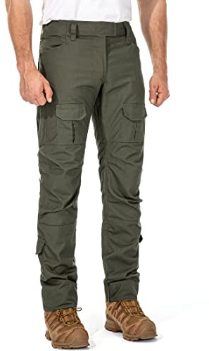 OCANXUE Men's Tactical Pants Camo Cargo Pants Ripstop Work Hiking Pants with 10 Pockets No Belt