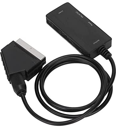 Shanrya Adaptador SCART Full HD, Cable Convertidor Estéreo Mini 720P / 1080P PAL SCART Estable para para