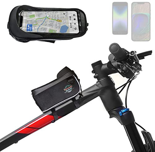 Rheintastic Fahrrad Rahmentasche - wasserdichte Handytasche für Handys bis zu 6 Zoll - Lenkertasche Fahrrad für Mountainbike, Rennrad, Ebike & Co.
