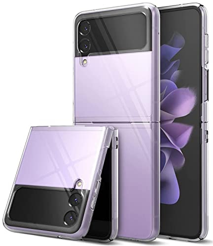 Verco Handyhülle für Samsung Galaxy Z Flip 3 Case, Handy Cover für Samsung Z Flip 3 5G Hülle Transparent Dünn Klar Silikon, durchsichtig