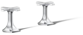 KOHLER Occasion 27018-3-CP Occasion Doppelsteuerung, Badewannenarmaturgriffe, Badewannengriffe, poliertes Chrom